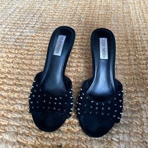 Black 2 inch studded heels from Steve Madden